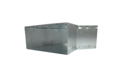 Gegalvaniseerde bocht 45 graden afmetingen 220x80 mm