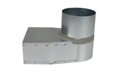 Lepe hoekstuk 220x80 mm naar diameter 125 mm
