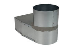 Lepe hoekstuk 220x80 mm naar diameter 125 mm