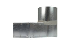 Lepe hoekstuk 220x80 mm naar diameter 125 mm