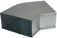 Instort ventilatiekanaal bocht 45 graden 300x80 horizontaal