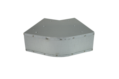 Instort ventilatiekanaal bocht 45 graden 300x80 horizontaal