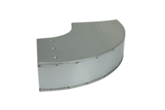 Instort ventilatiekanaal bocht 90 graden 300x80 horizontaal
