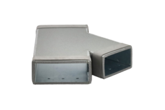 Thermoduct T-stuk 45 graden 220x80 - 170x80 tbv instortkanaal