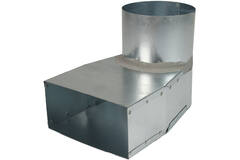 Lepe hoekstuk 220x80 mm naar diameter 160 mm