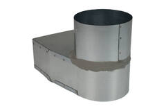 Lepe hoekstuk 220x80 mm naar diameter 160 mm