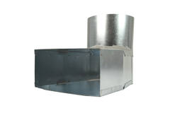Lepe hoekstuk 220x80 mm naar diameter 160 mm