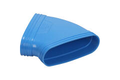 Wavin Ventiza bocht 45 graden PVC ovaal 235x80 mm horizontaal M/M
