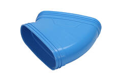 Wavin Ventiza bocht 45 graden PVC ovaal 235x80 mm horizontaal M/M