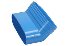 Wavin Ventiza bocht 45 graden PVC ovaal 235x80 mm verticaal M/S