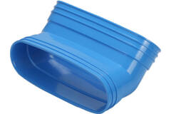 Wavin Ventiza bocht 45 graden PVC ovaal 195x80 mm verticaal M/M