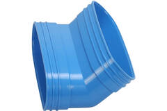 Wavin Ventiza bocht 45 graden PVC ovaal 235x80 mm verticaal M/M