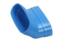 Wavin Ventiza bocht 45 graden PVC ovaal 235x80 mm verticaal M/M
