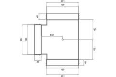 Wavin Ventiza T-stuk 90 graden PVC ovaal 195x80 mm M/M/M