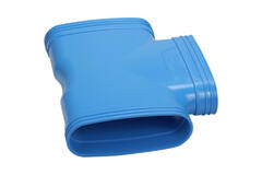 Wavin Ventiza T-stuk 90 graden PVC ovaal 195x80 mm M/M/M
