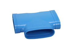 Wavin Ventiza T-stuk 90 graden PVC ovaal 195x80 mm M/M/M