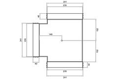 Wavin Ventiza T-stuk 90 graden PVC ovaal 235x80 mm M/M/M