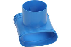 Wavin Ventiza T-stuk PVC ovaal 195x80 mm met diameter 160 mm M/M/M