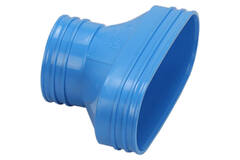 Wavin Ventiza verloop PVC ovaal 195x80 mm naar 80 mm M/M