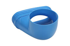 Wavin Ventiza eindstuk 90 graden PVC ovaal 195x80x50 mm met diameter 125 mm M/M
