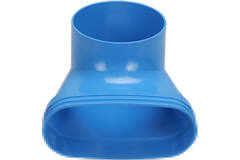 Wavin Ventiza eindstuk 90 graden PVC ovaal 195x80x50 mm met diameter 125 mm M/M
