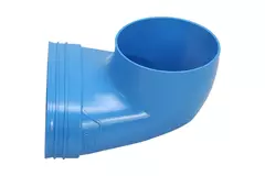 Wavin Ventiza eindstuk 90 graden PVC ovaal 195x80x70 mm met diameter 125 mm M/M