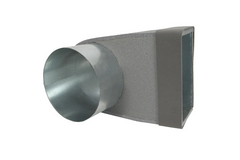 Thermoduct lepe hoekstuk enkel symetrisch 220x80 mm naar diameter 150 mm