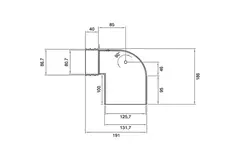Wavin Ventiza élément terminal 90 degrés PVC rond 125x80x100 mm M/M