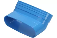 Wavin Ventiza bocht 45 graden PVC ovaal 195x80 mm verticaal M/S