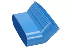 Wavin Ventiza bocht 45 graden PVC ovaal 195x80 mm verticaal M/S