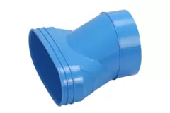 Wavin Ventiza verloop PVC ovaal 195x80 mm naar 125 mm excentrisch M/S