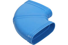 Wavin Ventiza bocht 90 graden PVC ovaal 235x80 mm horizontaal M/M