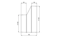 Europlast rond kunststof verloop 150 mm naar 100 mm - AP150-100