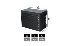 ClimaConnect : caisson pour climatiseur et pompe à chaleur, petit modèle, RAL 7024 anthracite