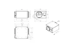 Buisventilator 250mm geïsoleerd - ISOR 250 EC K 01
