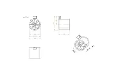 Axiaal 355 mm kanaalventilator rookgas F300- AL 355 D4 F3 01 CFG