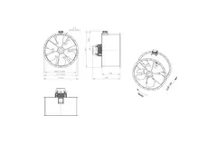 Ventilateur axial 1250 mm pour gaz de combustion F300- AL 1250 D6 F3 04 CFG