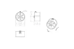 Ventilateur axial 1000 mm pour conduit de fumée F300- AL 1000 D6 F3 02 CFG