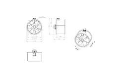Axiaal 1000 mm kanaalventilator rookgas F300- AL 1000 D6 F3 01 CFG