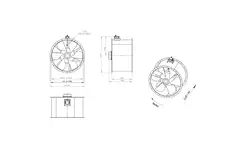 Axiaal 1120 mm kanaalventilator - AL 1120 D6 02 CFG