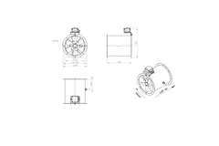 Axiaal 315 mm kanaalventilator - AL 315 D4 01 CFG