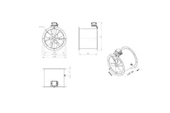Axiaal 400 mm kanaalventilator - AL 400 D42U 02 CFG