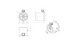 Axiaal 355 mm kanaalventilator - AL 355 D4 01 CFG