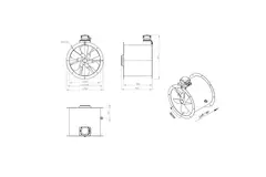 Axiaal 400 mm kanaalventilator - AL 400 D42U 03 CFG