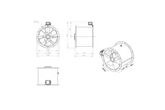 Ventilateur axial de 500 mm - AL 500 D42U 02 CFG