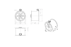 Ventilateur axial de 560 mm - AL 560 D84U 02 CFG