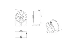 Axiaal 710 mm kanaalventilator - AL 710 D4 02 CFG