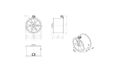 Ventilateur axial de 630 mm - AL 630 D84U 01 CFG