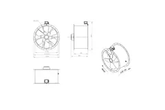 Ventilateur axial de 710 mm - AL 710 D84U 02 CFG