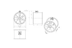 Axiaal 800 mm kanaalventilator - AL 800 D4 04 CFG